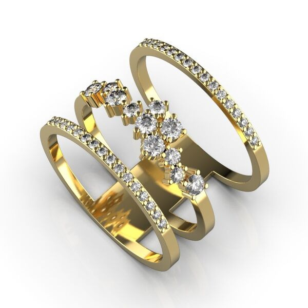 

Каблучка Lunet Jewellery з червоного золота, з діамантами 17.5 розмір 25912421