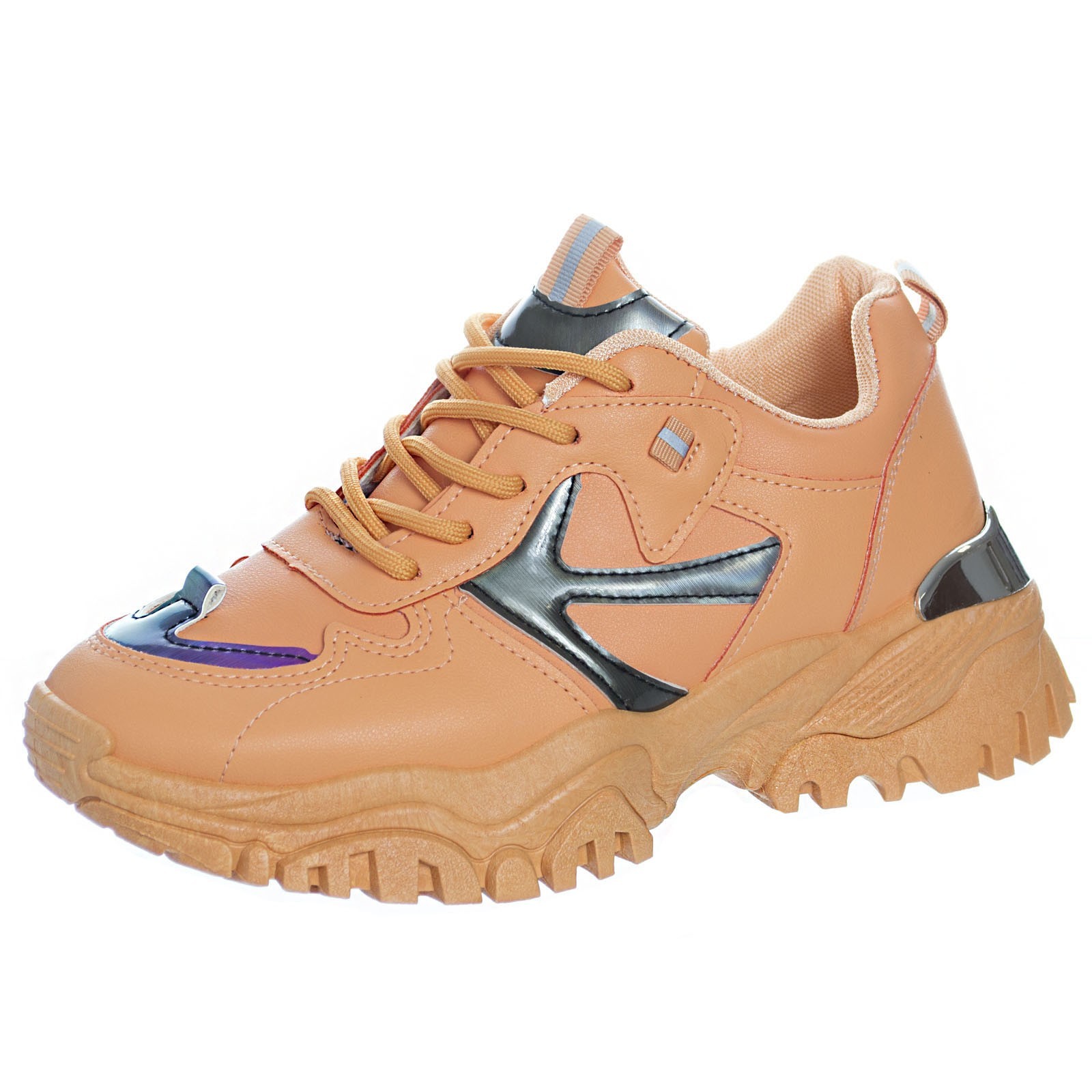 

Кроссовки женские Violeta 172-5 orange оранжевые демисезонные эко кожа 39р (25 см) b-544
