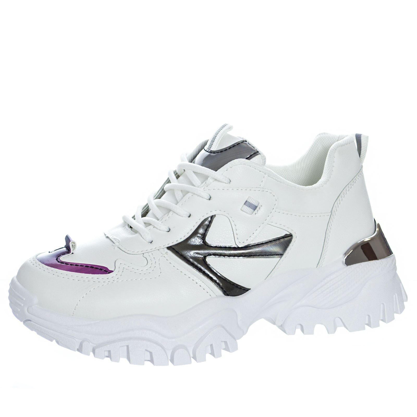 

Кроссовки женские Violeta 172-5 white белые демисезонные эко кожа 39р (25 см) b-540