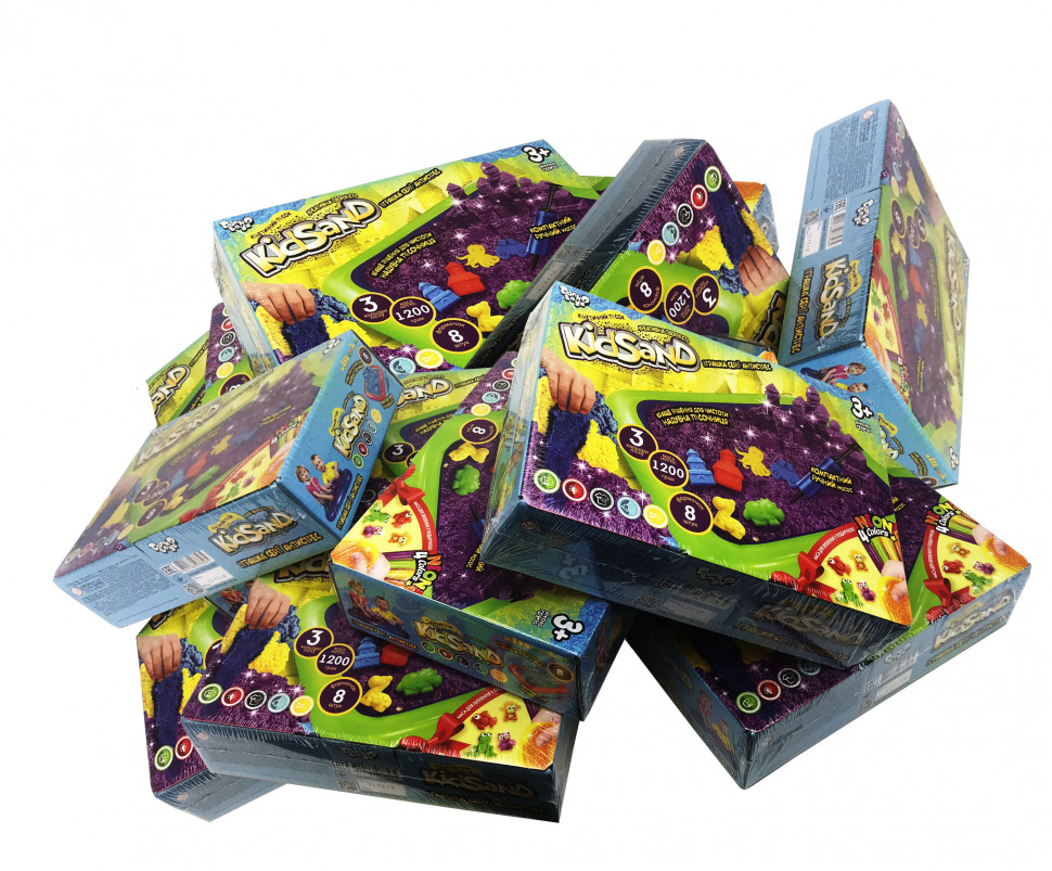 

Кинетический песок Danko Toys "KіdSand" 1200 г + песочница 8096DT