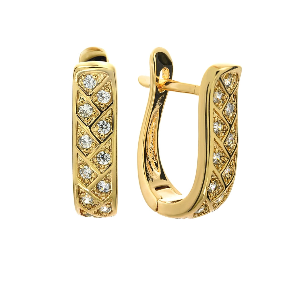 

Серьги Bristoff с позолотой и фианитом