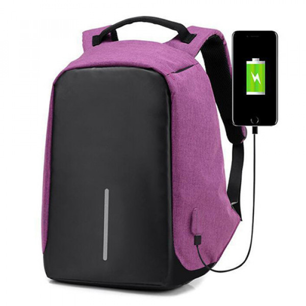 

Рюкзак антивор Bobby с USB Purple
