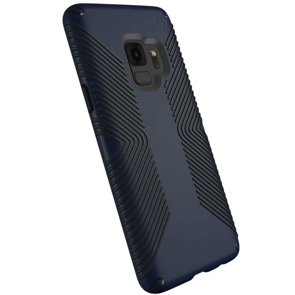 

​Противоударный чехол бампер Speck Presidio Grip Samsung Galaxy S9 G960 Eclipse blue/carbon black