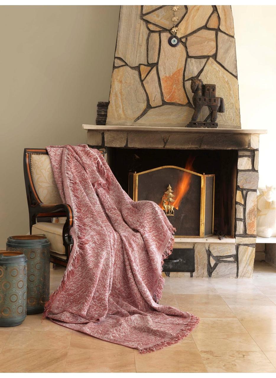 

Плед-накидка Eponj Home Buldan Keten - Linen 170*220 kiremit красный