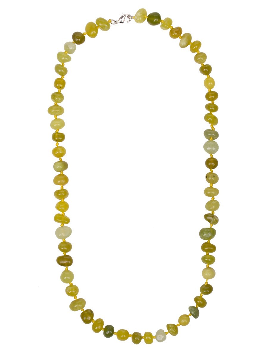 

Бусы агат желтый (бс-агж-004) L-52, D-12х7