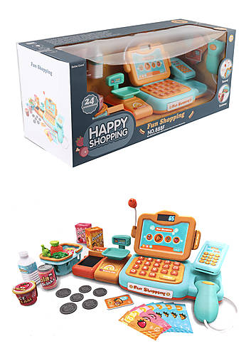 

Детский кассовый аппарат с распознаванием речи + калькулятор HUANG YE TOYS (888F)