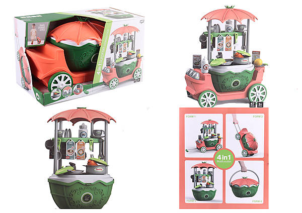 

Набор "Кухня" на тележке (посудка, продукты, аксессуары) JIA YU TOY (25715)