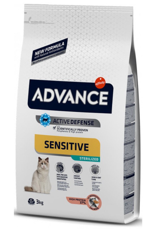 

Сухой корм для кошек Advance Cat Sterilized Salmon Sensitive для стерилизованных 3 кг