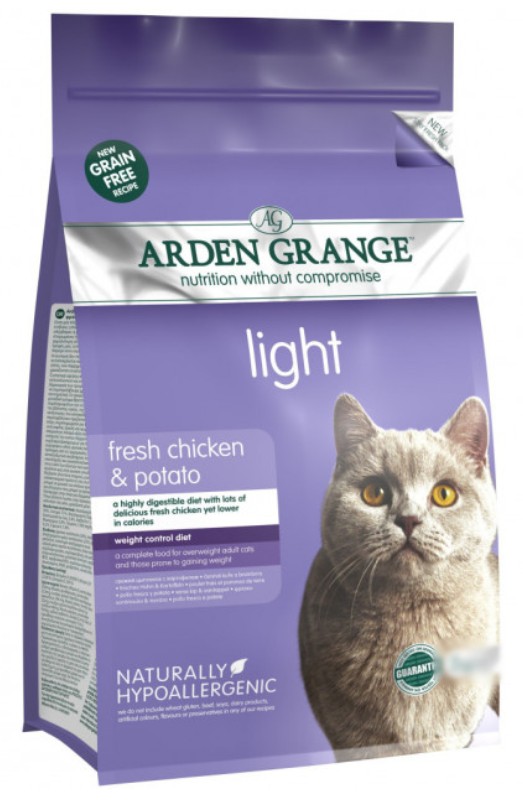 

Сухой корм для кошек Arden Grange light беззерновой диетический для взрослых всех пород с курицей и картофелем 8 кг