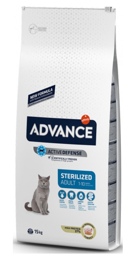 

Сухой корм для кошек Advance Cat Sterilized для стерилизованных против ожирения 15 кг