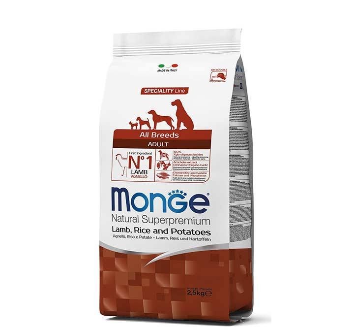 

Сухой корм Monge Dog All Breed Adult с ягненком и рисом для взрослых собак всех пород 2.5 кг