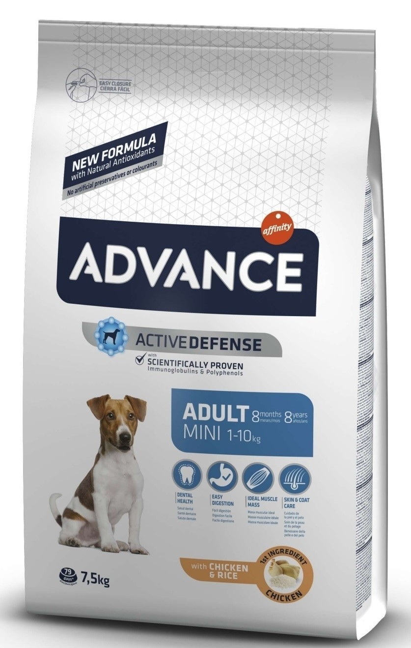

Сухой корм Advance Dog Mini Adult для взрослых собак малых пород с курицей и рисом 7.5 кг