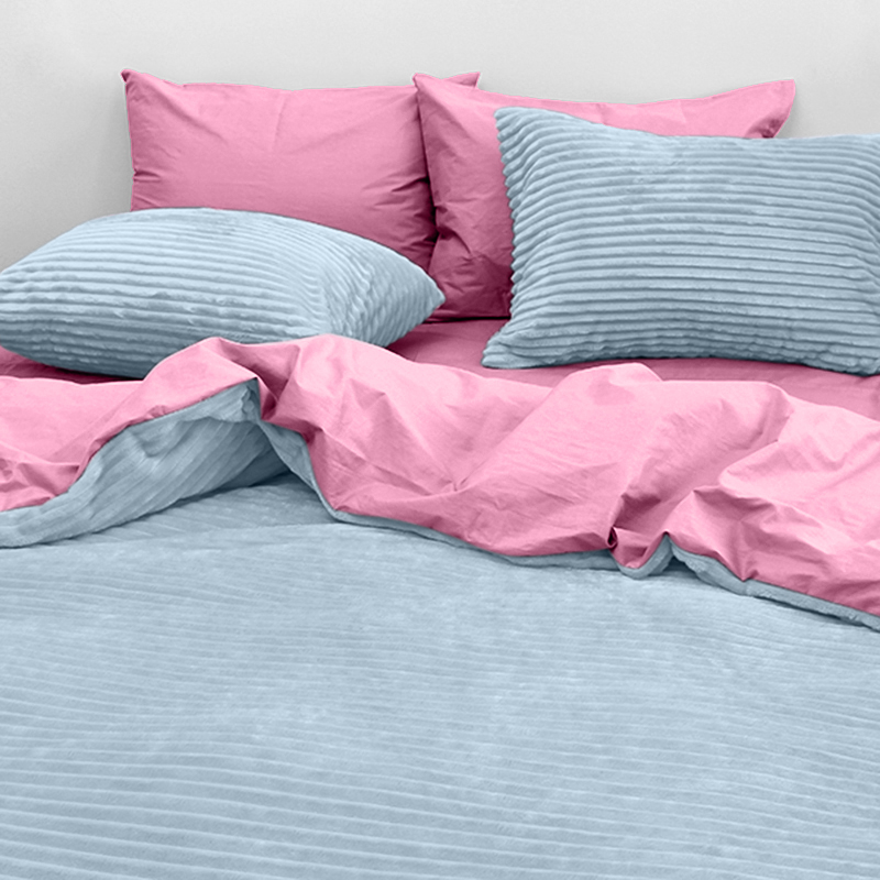 

Зимнее постельное белье TAG Wellsoft Blue&Pink (Евро) Голубой, Розовый TAG ZL (evro)-32