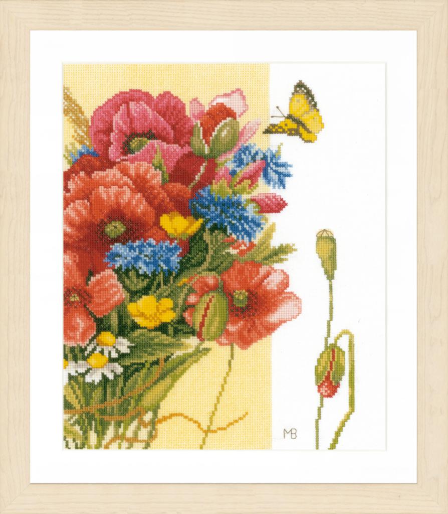 

Набор для вышивки крестом LanArte Poppies Маки PN-0144524