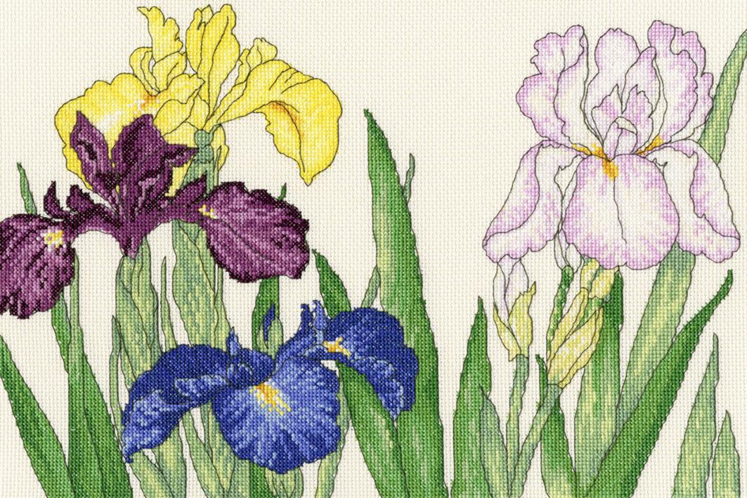 

Набор для вышивания крестом Iris Blooms Ирис цветёт XBD14 Bothy Threads