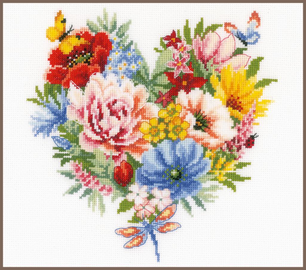 

Набор для вышивки крестом Vervaco Heart of flowers Сердце из цветов PN-0179766