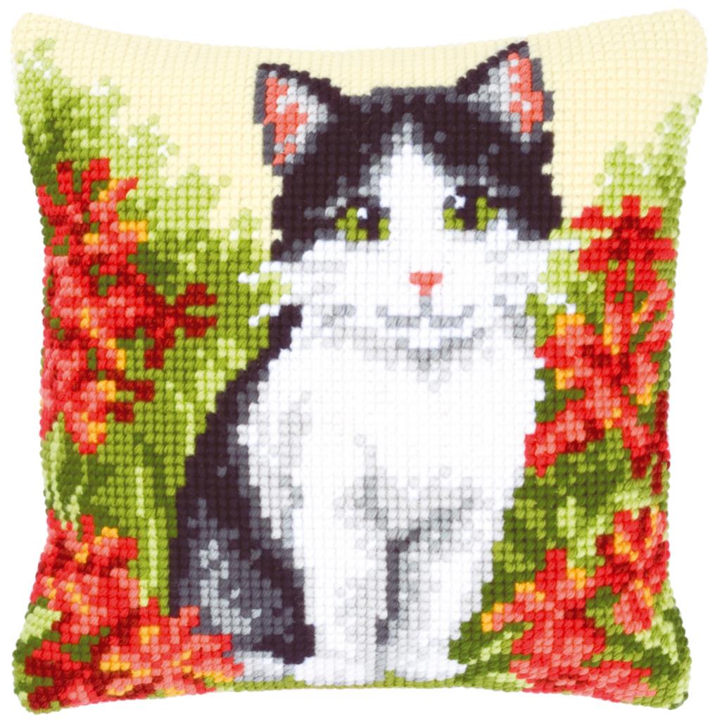 

Набор для вышивания крестом (подушка) Vervaco Cat in Flower Field Кот в цветочном поле PN-0143701