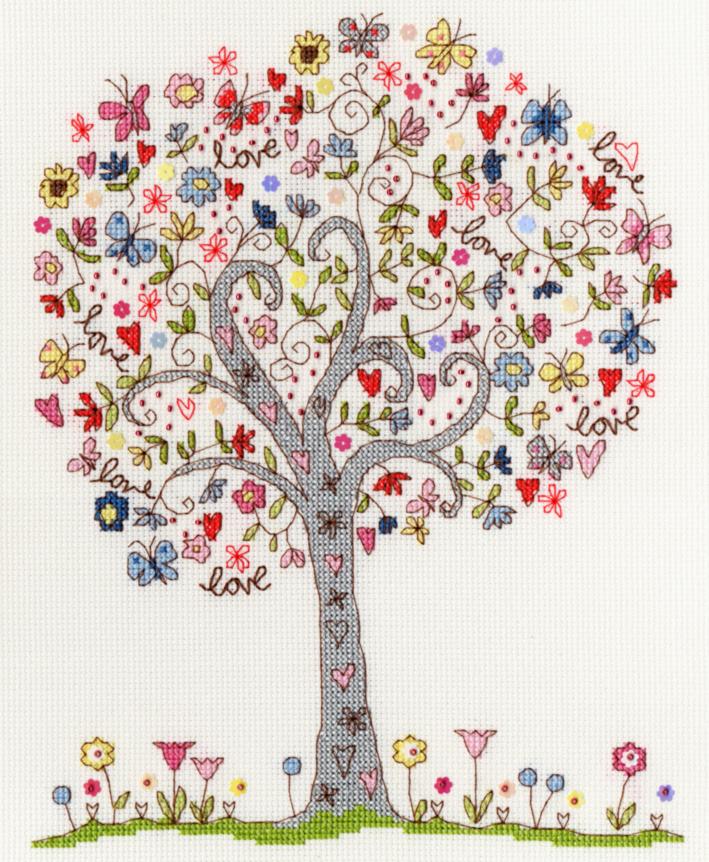 

Набор для вышивания крестом Love Tree Дерево любви XKA2 Bothy Threads