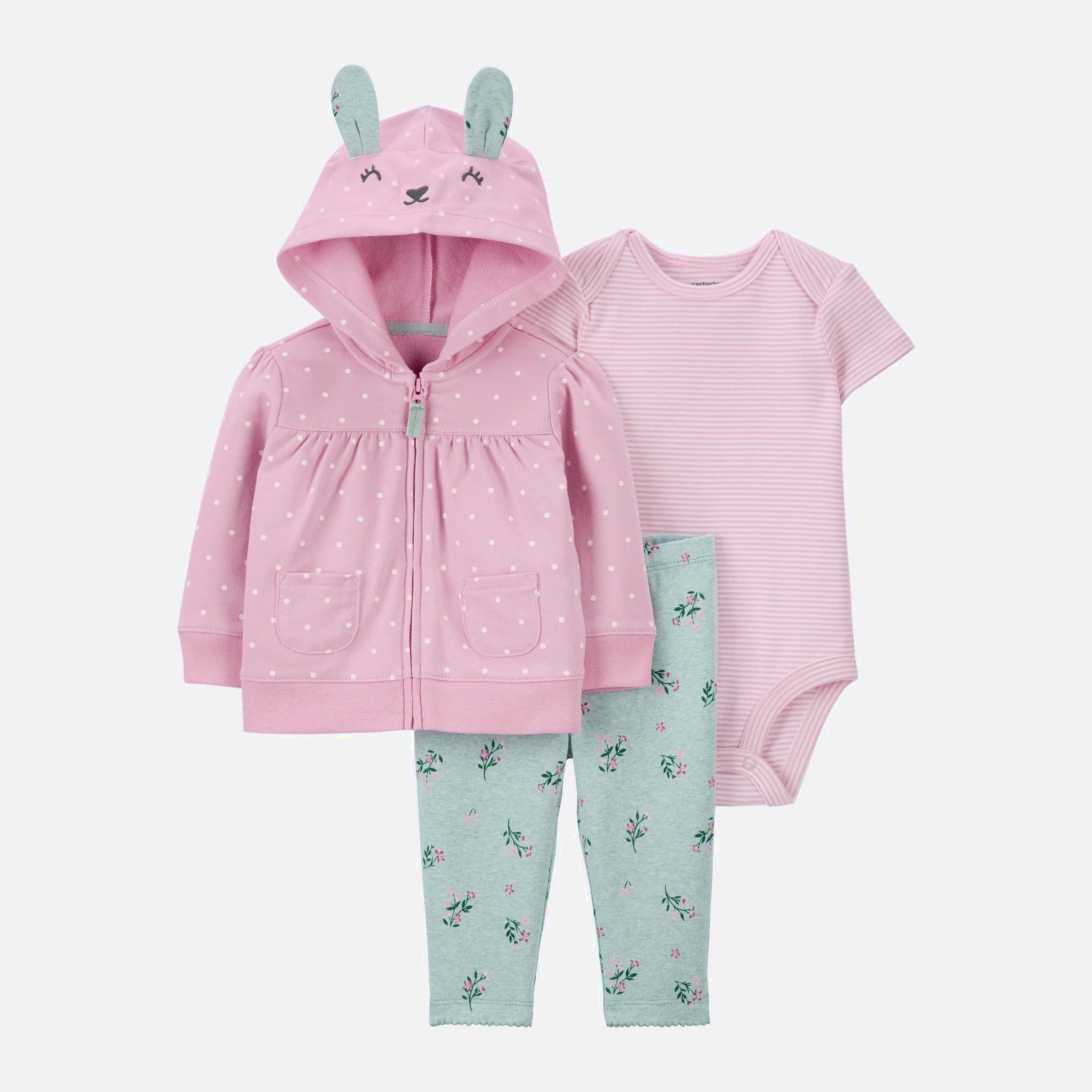 

Комплект (боди + толстовка + лосины) Carters 1J955310 62 см 650 P Pink