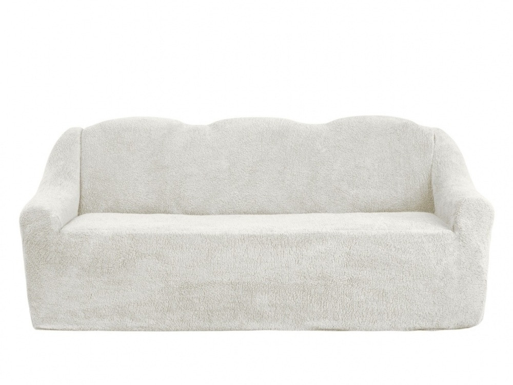 

Чехол на трехместный диван плюшевый Venera "Sofa soft" mch-004 Молочный