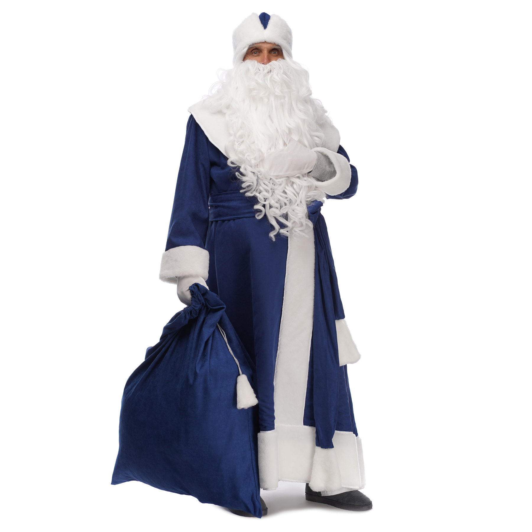 

Костюм Деда Мороза Волшебник Santa Store Синий ML 00128-ML