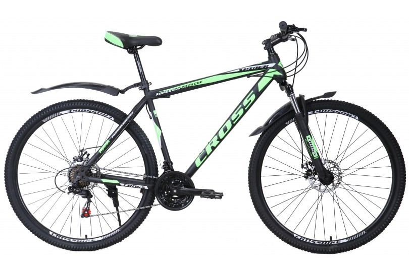 

Велосипед 26" CROSS SPIDER рама 15" черный-зеленый