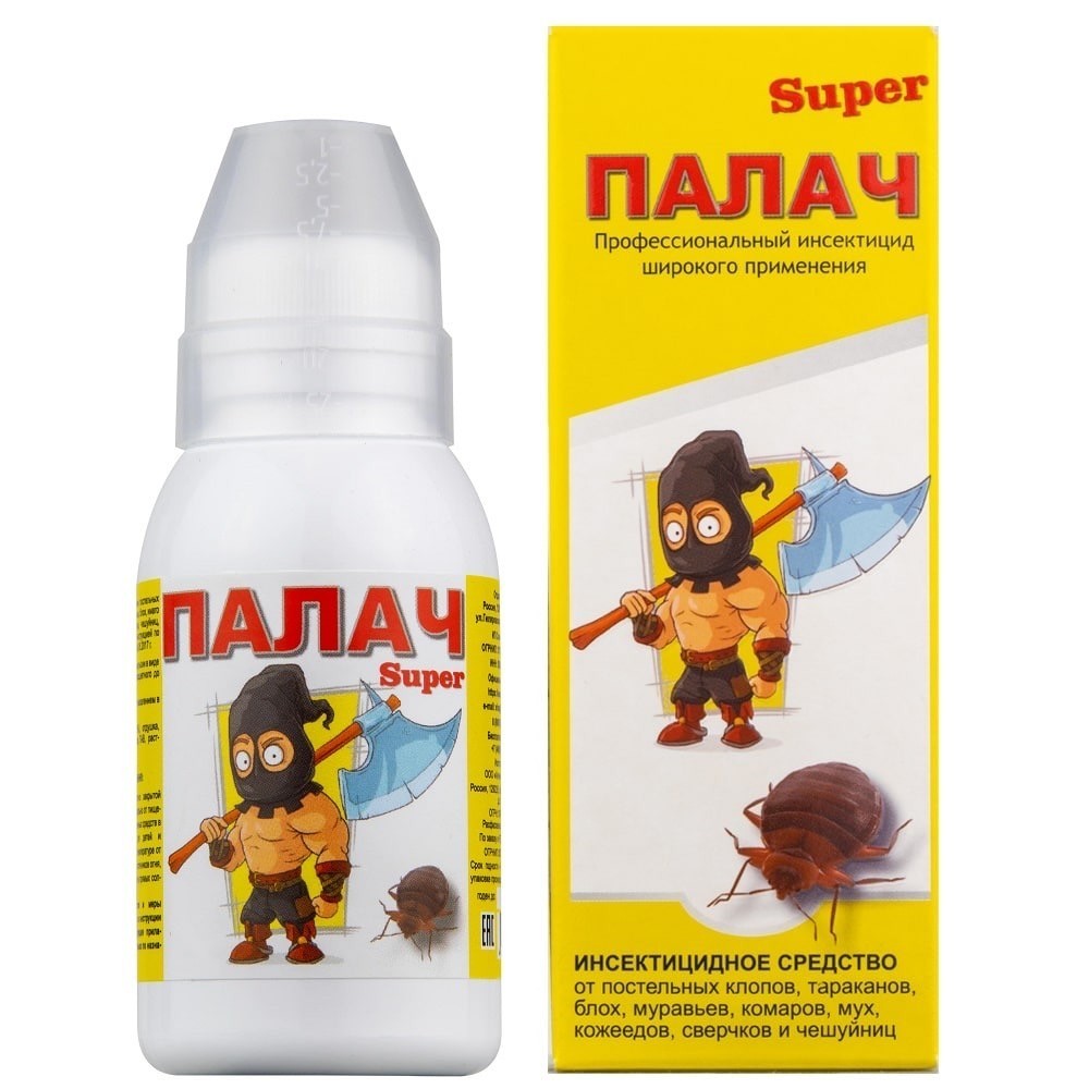 

Средство от клопов, блох, тараканов, имаго мух Палач Super 100 мл