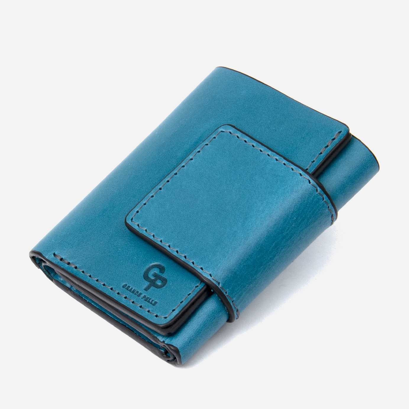 

Портмоне кожаное Grande Pelle leather-11455 Бирюзовое