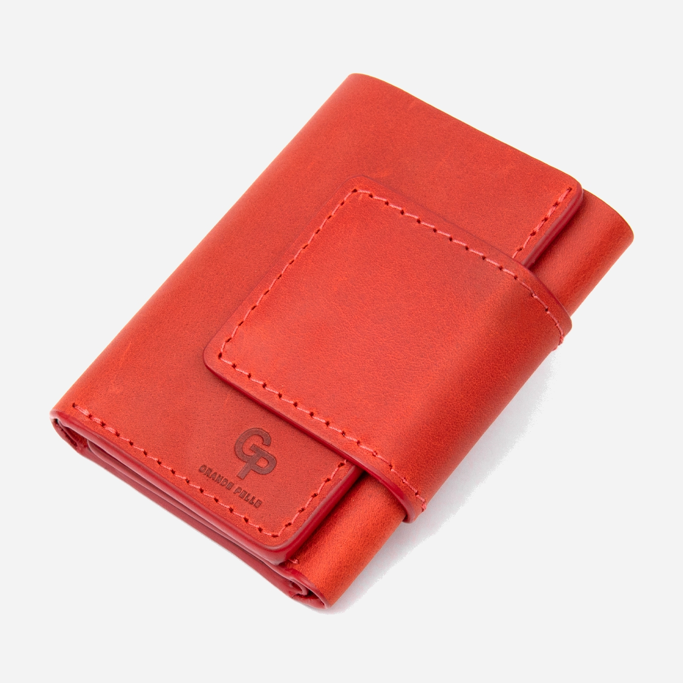 

Портмоне кожаное Grande Pelle leather-11459 Красное
