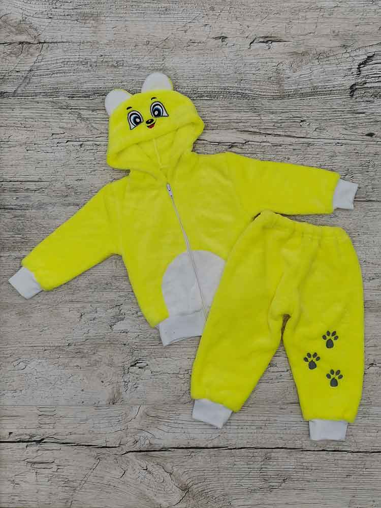 

Ясельний костюм з вишивкою Єнот жовтий 00390, 62-68 см. (3-6 міс.)