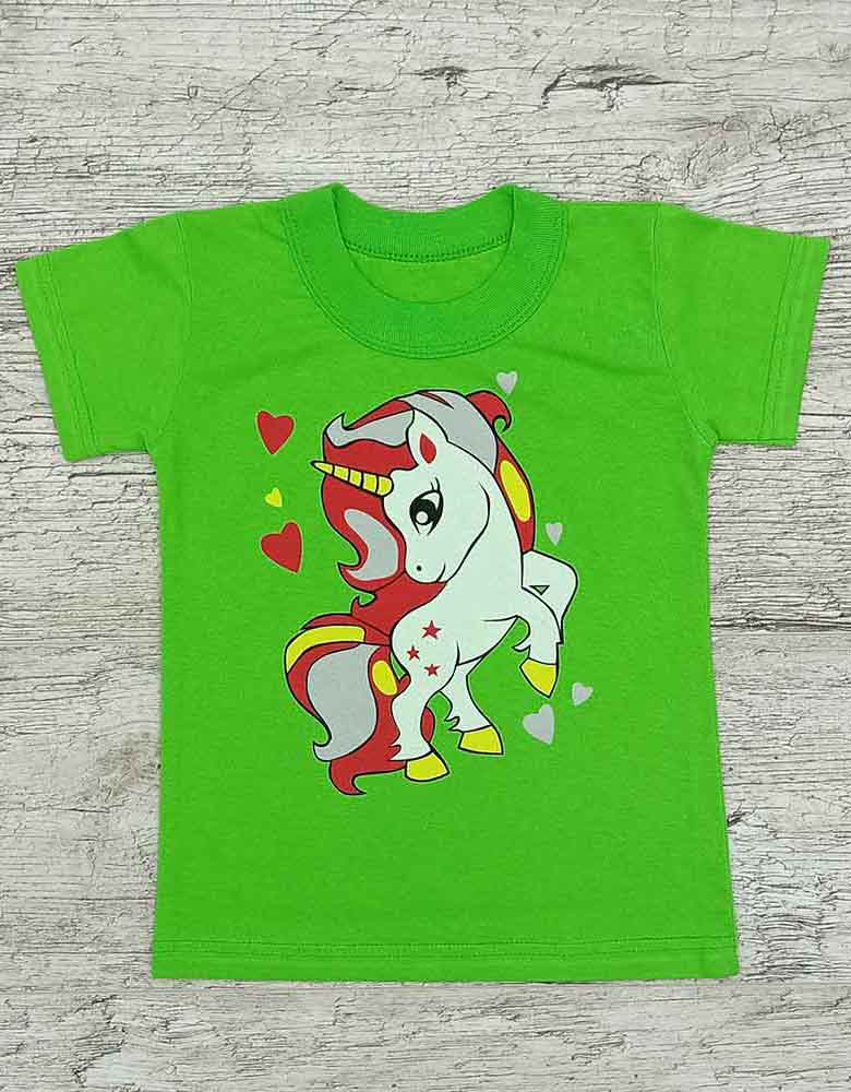 

Футболка для дівчинки салатова Єдиноріг 00022, 80-86 см. (1-2 роки)