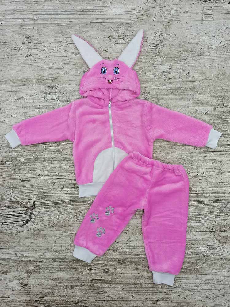 

Ясельний костюм з вишивкою Зайчик рожевий 00384, 80-86 см. (1-1,5 роки)