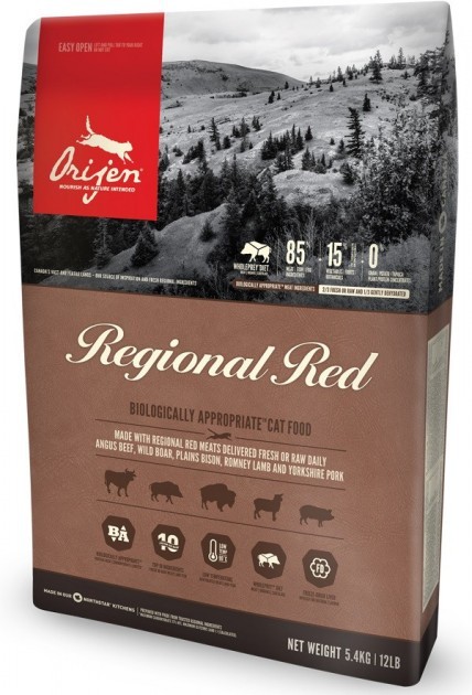

Сухой корм для котов Orijen Regional Red Cat со вкусом мяса и рыбы 5.4 кг