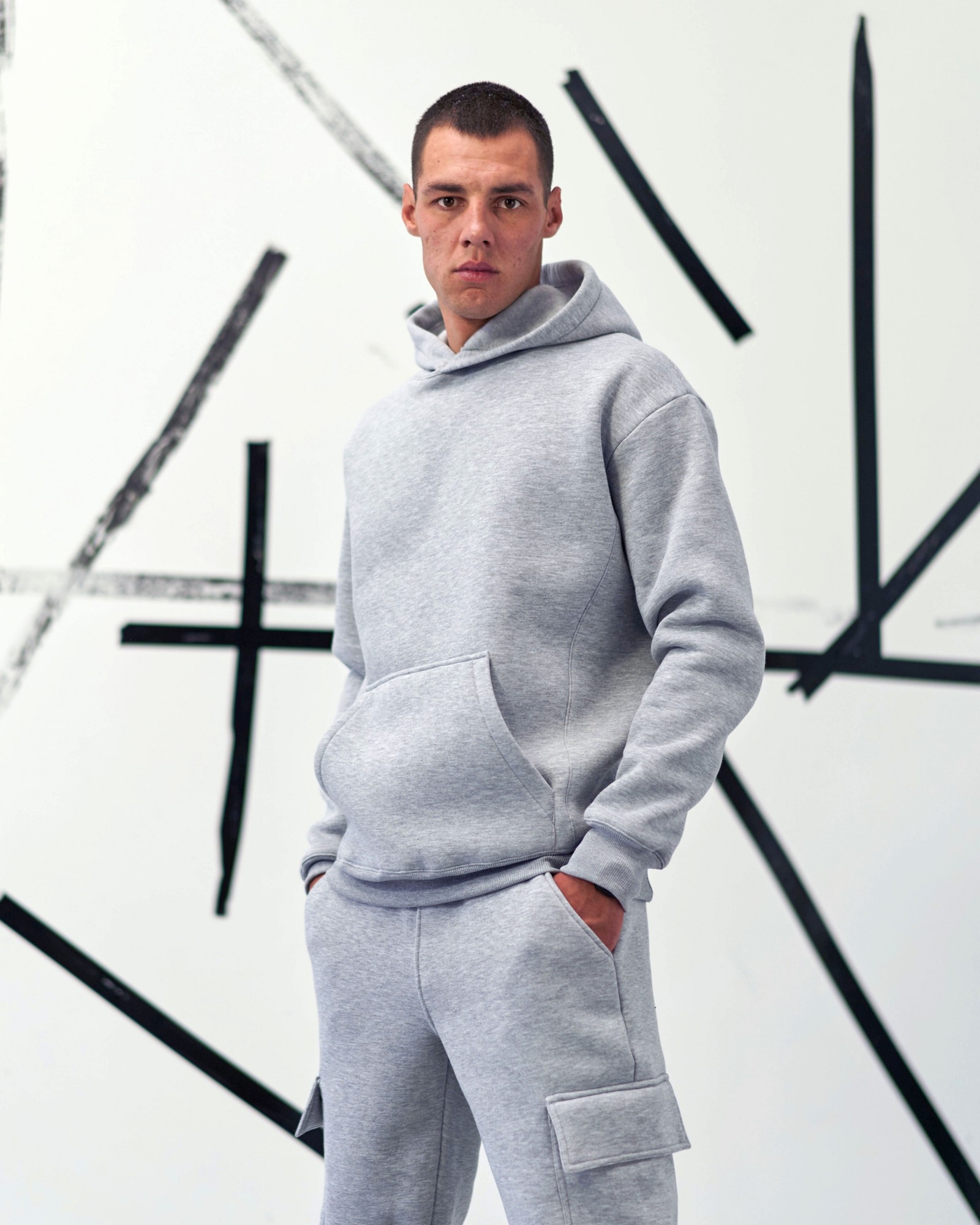 

Худи зимняя GR8 active wear модель 36w3-светло-серый размер 2XL