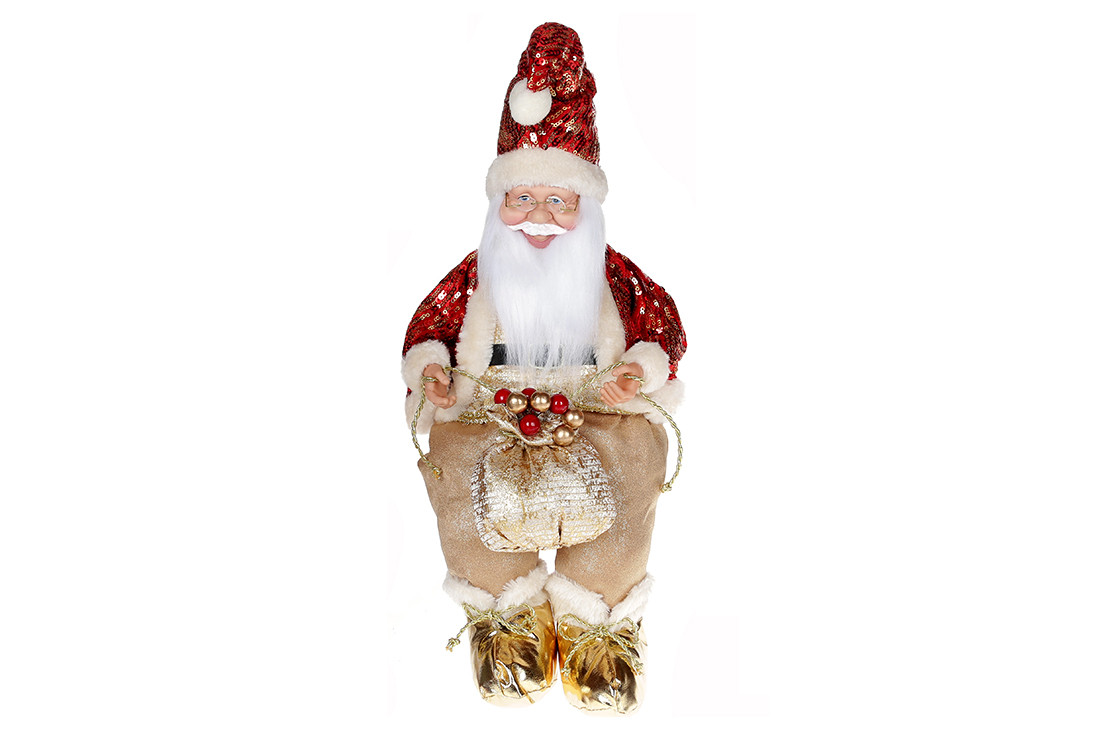

Новогодняя декоративная игрушка Санта 40см красный BonaDi NY14-551