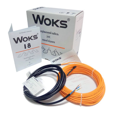 

Комплект для теплого пола под плитку двужильный Woks 18, 1020 Вт, 56 м