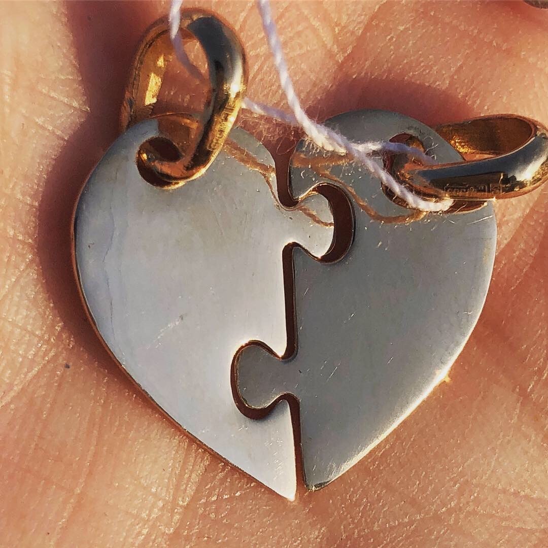 

Кулон для двоих Пазл позолоченное серебро Ювелірне Мистецтво 303213