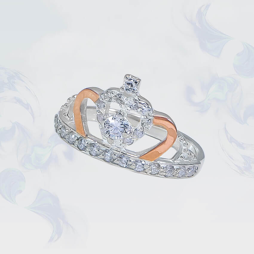 

Кольцо из серебра с золотыми вставками Корона SilverUA модель 187 (размер 19,5)