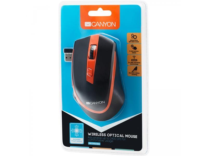 

Беспроводная мышь Canyon Black-Orange CNS-CMSW13BO