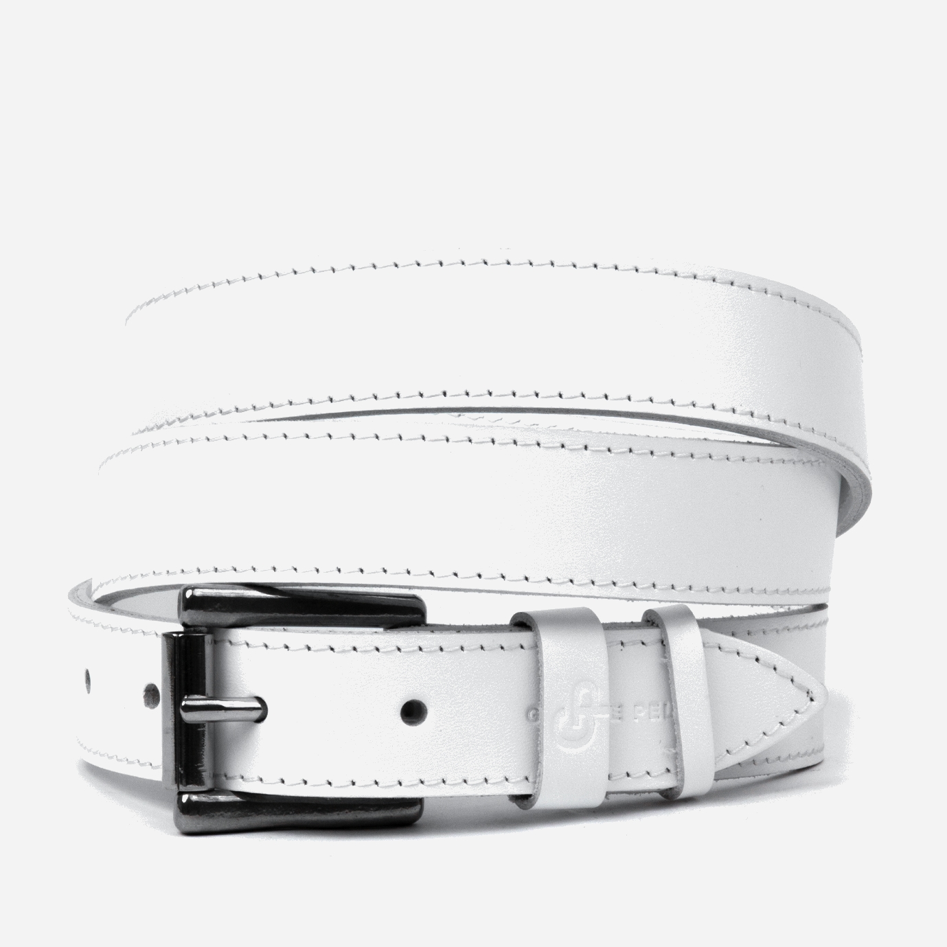 

Женский ремень кожаный Grande Pelle leather-11373 124 см Белый