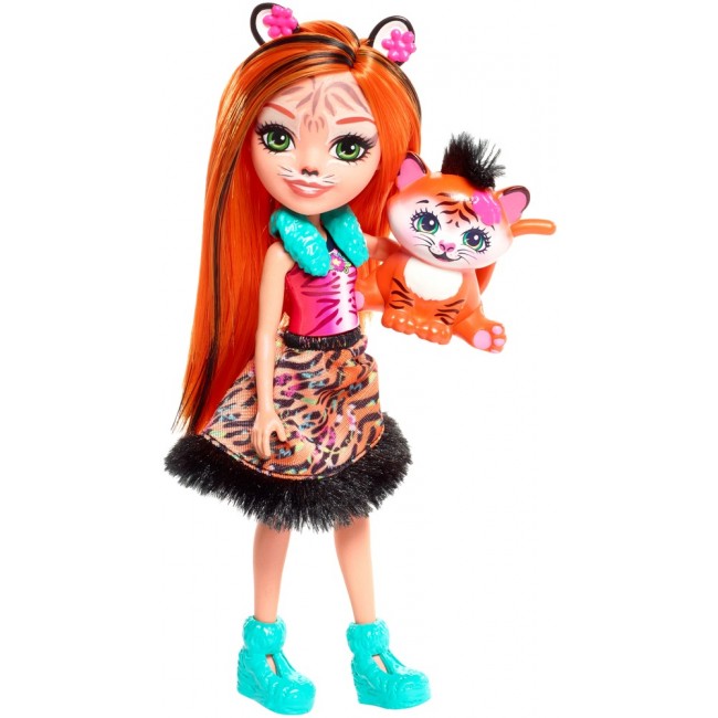 

Кукла Тигра Тэнзи и Тафт Enchantimals Tanzie Tiger Doll with Tuft Mattel FRH39