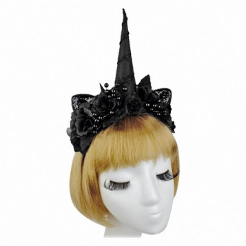 

Обруч Единорог черный Halloween 19-817BLK