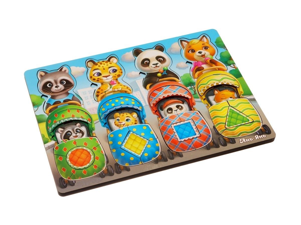 

Развивающий деревянный сортер многослойная рамка-вкладыш Животные Мамы и малыши, Ань-Янь (ПСД176)