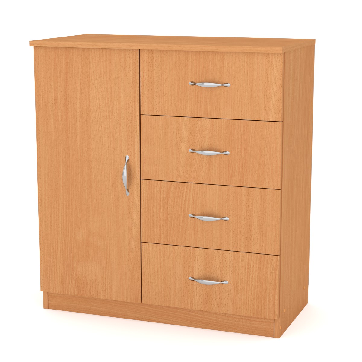 

Комод для вещей Компанит 4+1А Бук (780х390х849)