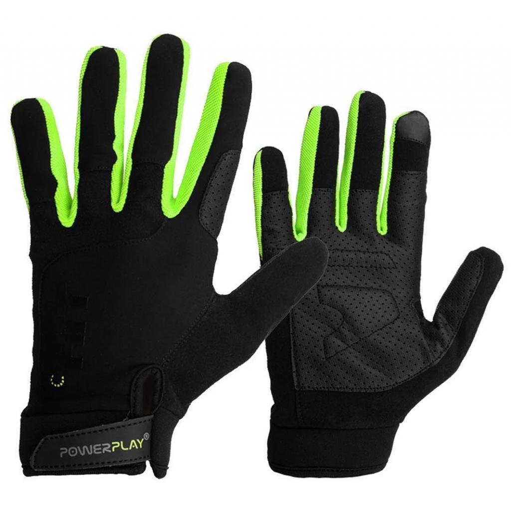 

Перчатки для фитнеса PowerPlay Hit Full Finger Black/Green XL (Hit_XL_Black)