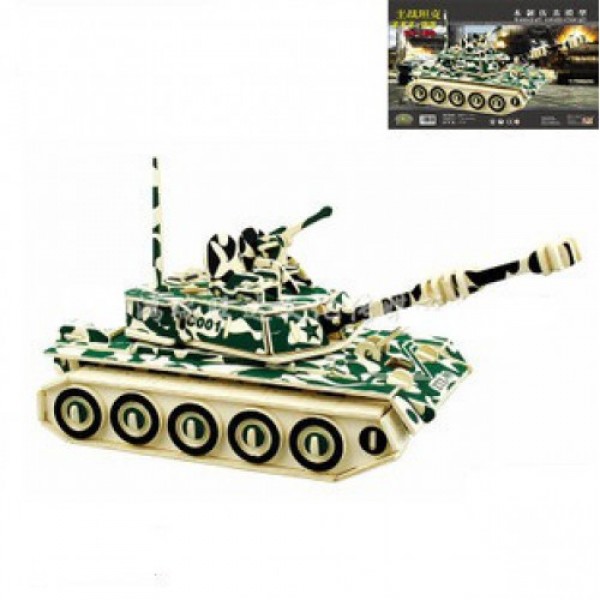 

3D Деревянный конструктор. Модель Военный Танк