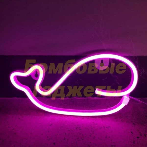 

Детский настольный светильник-ночник TTech Neon Series Whale Rose