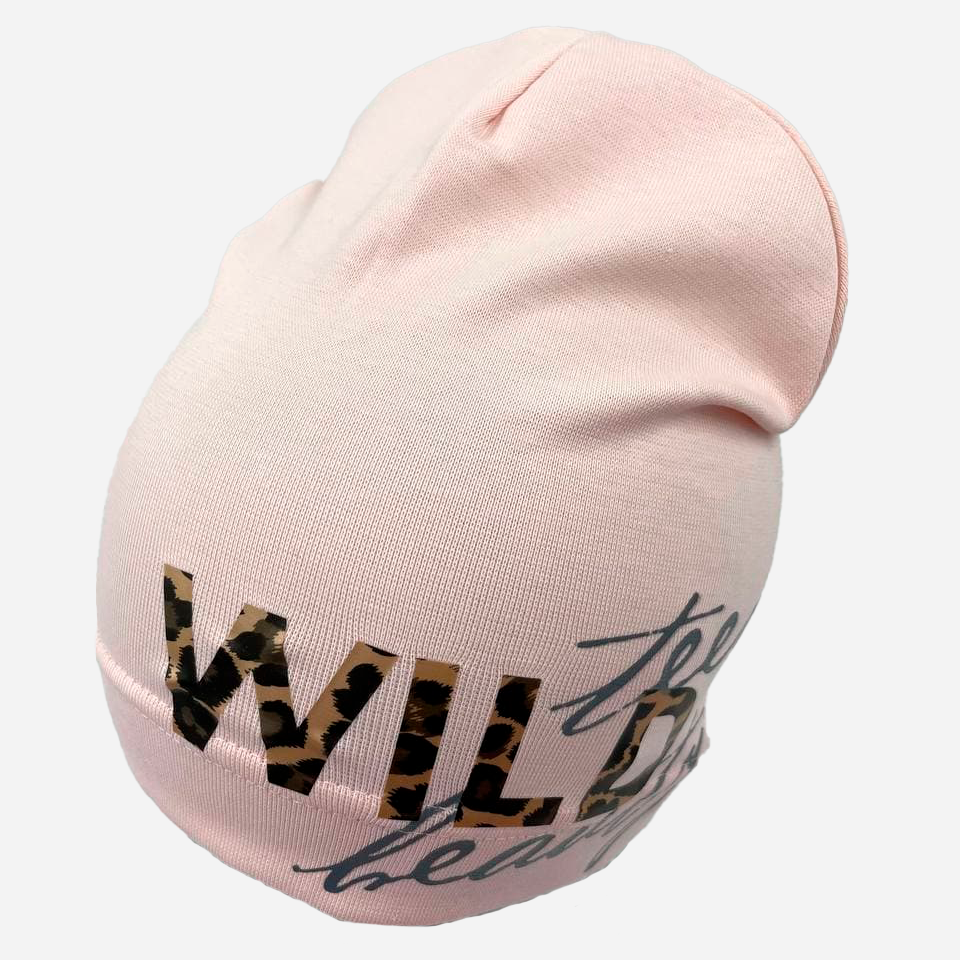 

Демисезонная шапка Sample Wild 50-54 Персиковая