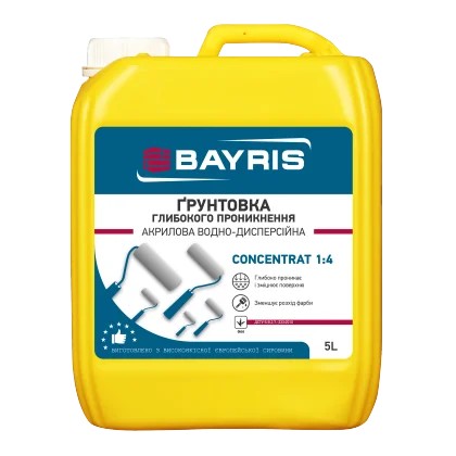 

Грунтовка акриловая глубокого проникновения Concentrat 1:4 Bayris 5 л