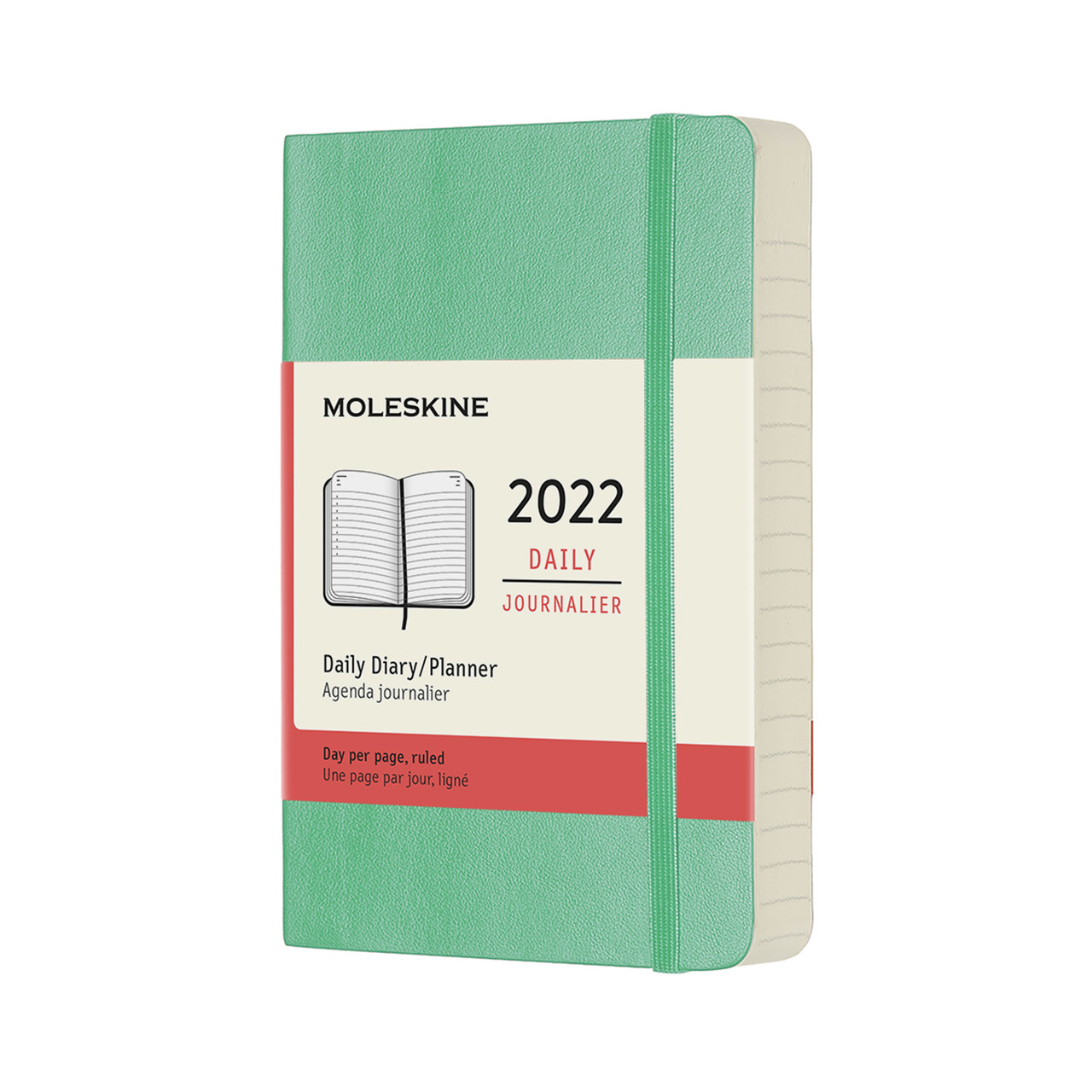 

Ежедневник Moleskine 2022 Датированный Карманный (9х14 см) 400 страниц Ментол Мягкий (8056420858624)